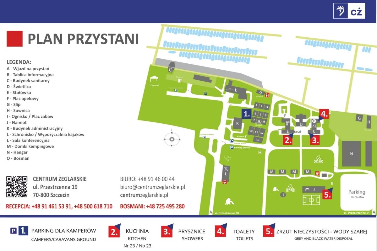 Plan przystani kampery