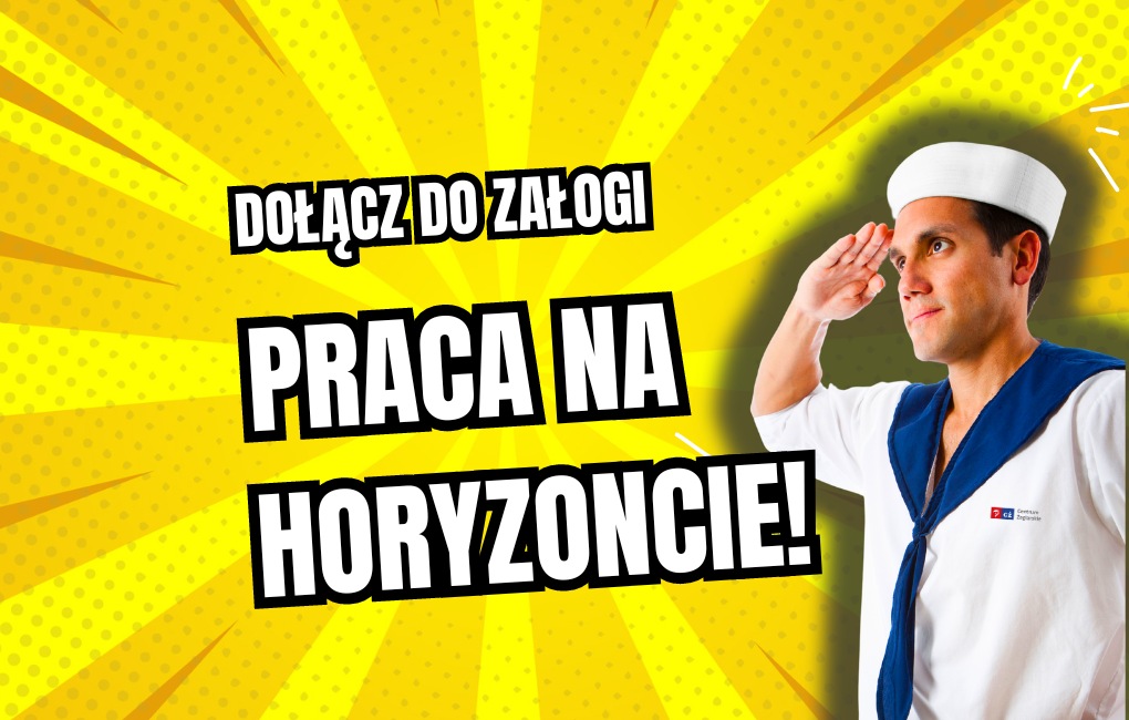 Grafika: Dołącz do załogi. Praca na horyzoncie.